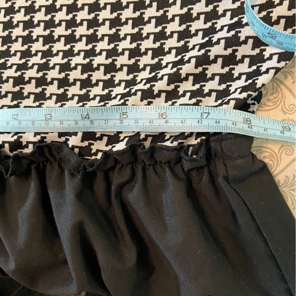 SHEIN Curve 2XL Houndstooth Black Mini Dress Mod Plus Size Curvy Volup - Picture 5 of 13